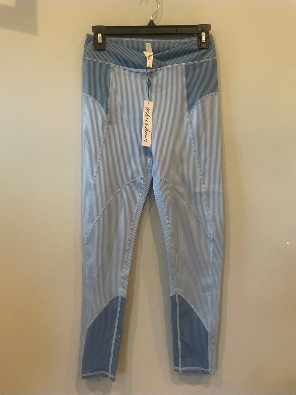 For love and lemons two toned blue workout pants new size medium